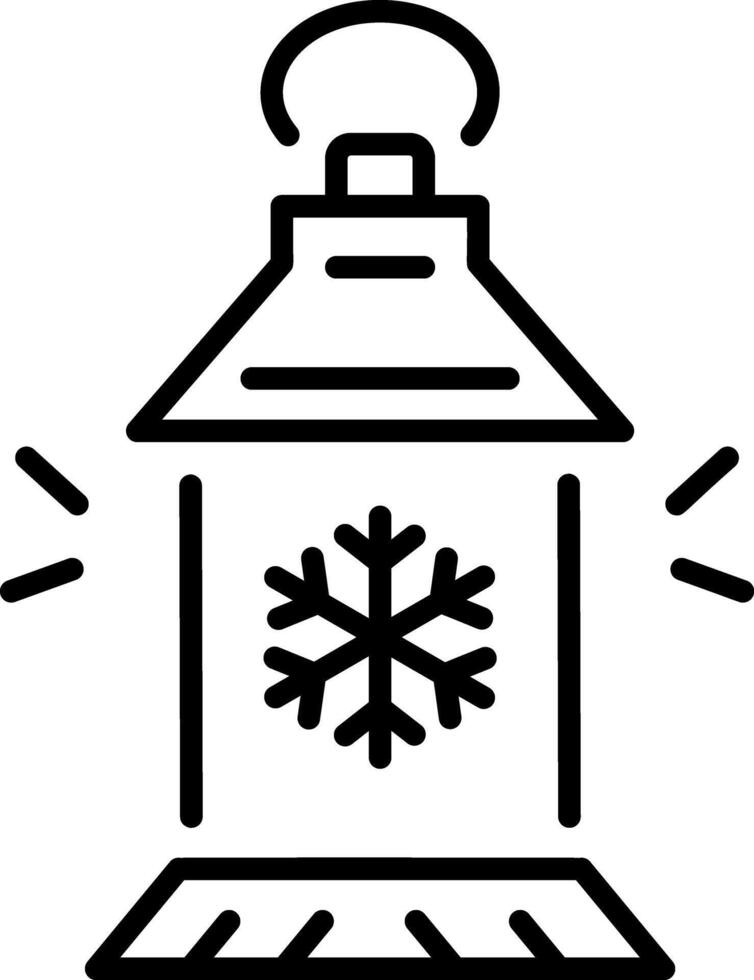 A linear style icon representing lantern vector