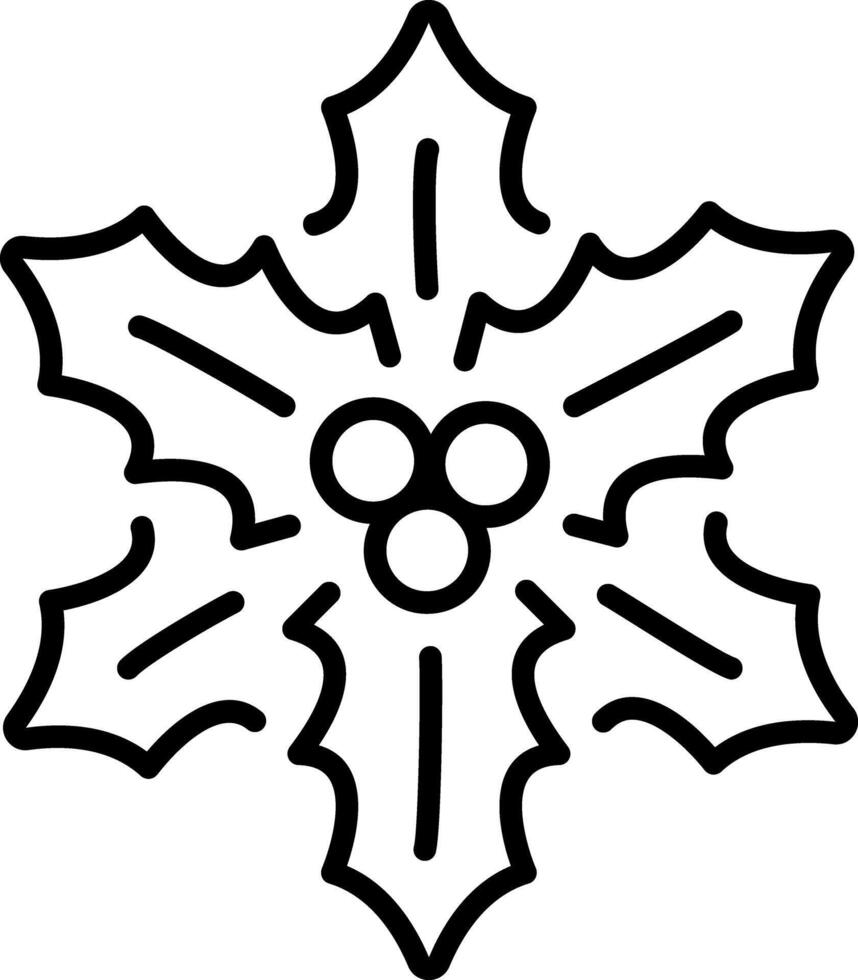 A line style icon showing mistletoe vector