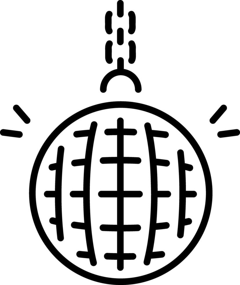 A line style icon showing mirror ball vector