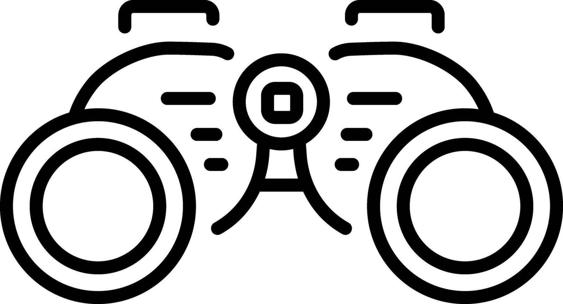 A linear style icon depicting hunting binoculars vector