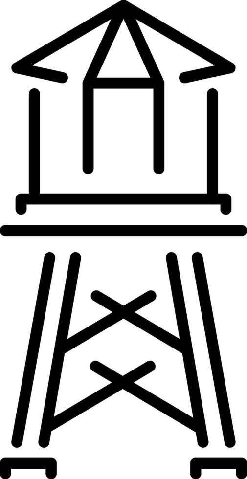 A linear style icon representing water tank vector