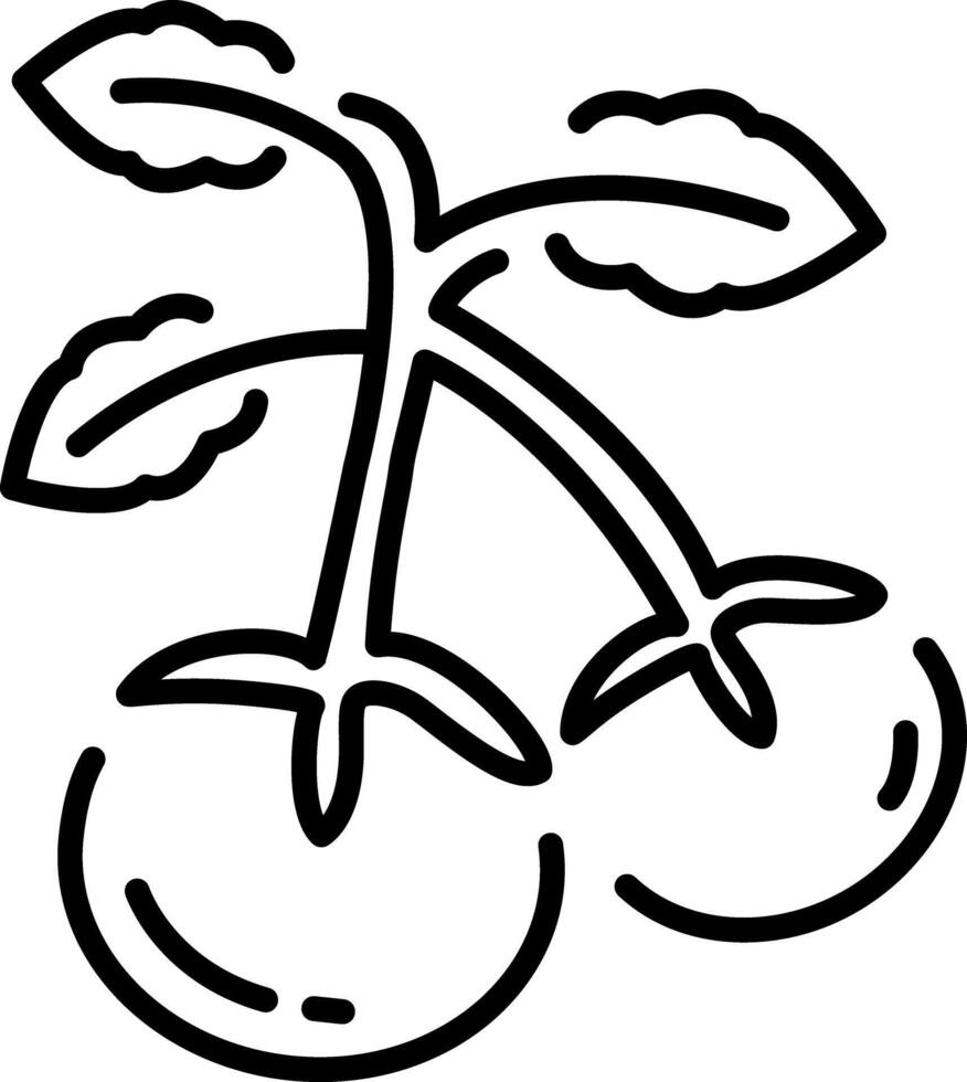 A line style icon showing organic tomatoes vector