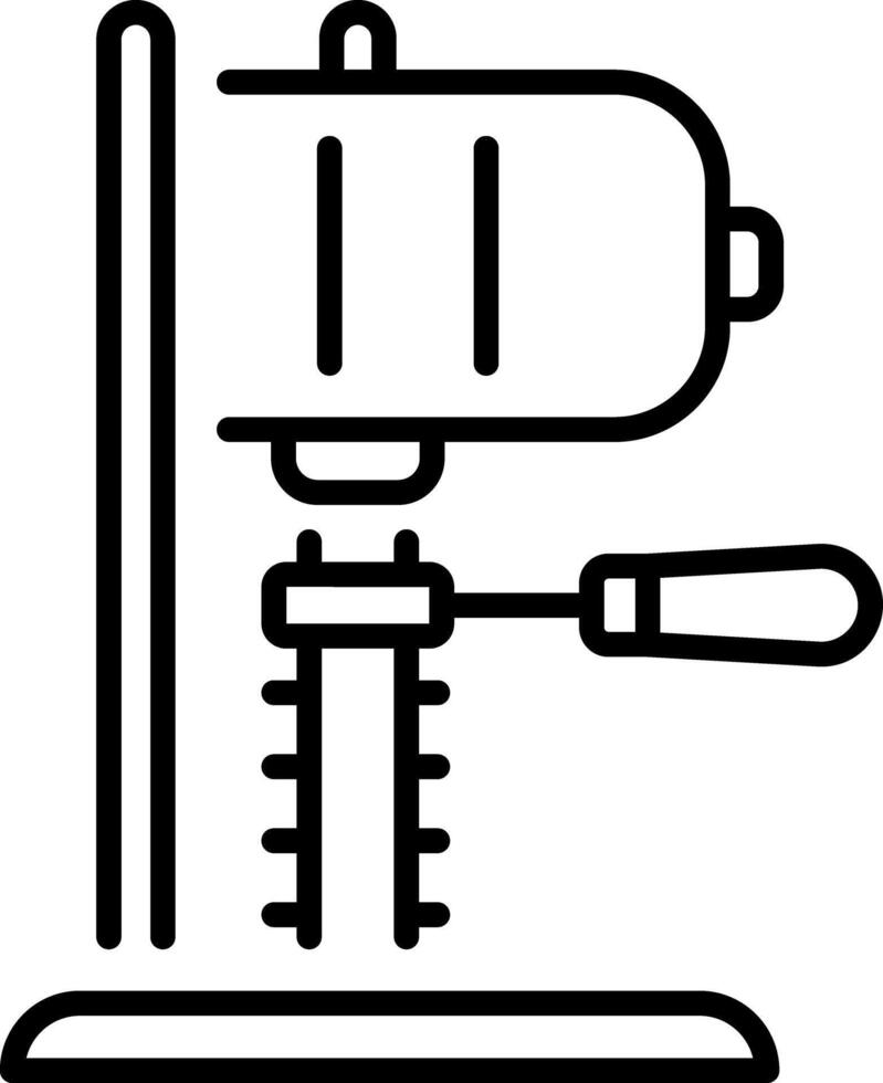 A linear style icon representing manual cutter vector