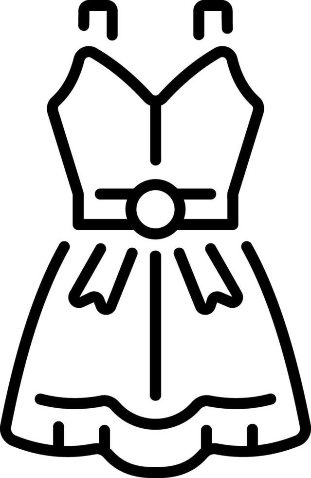 A line style icon showing dress vector