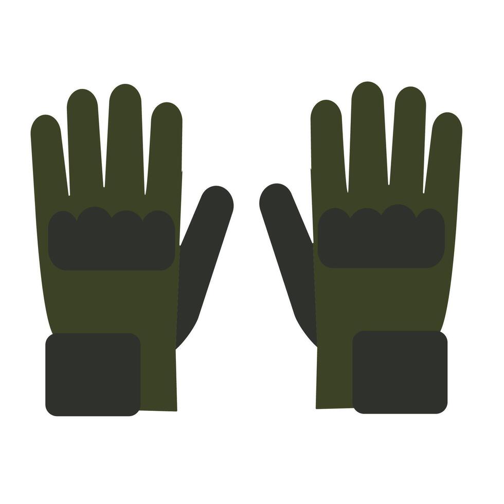 Military style gloves suitable for outdoor activities and protection in various conditions vector