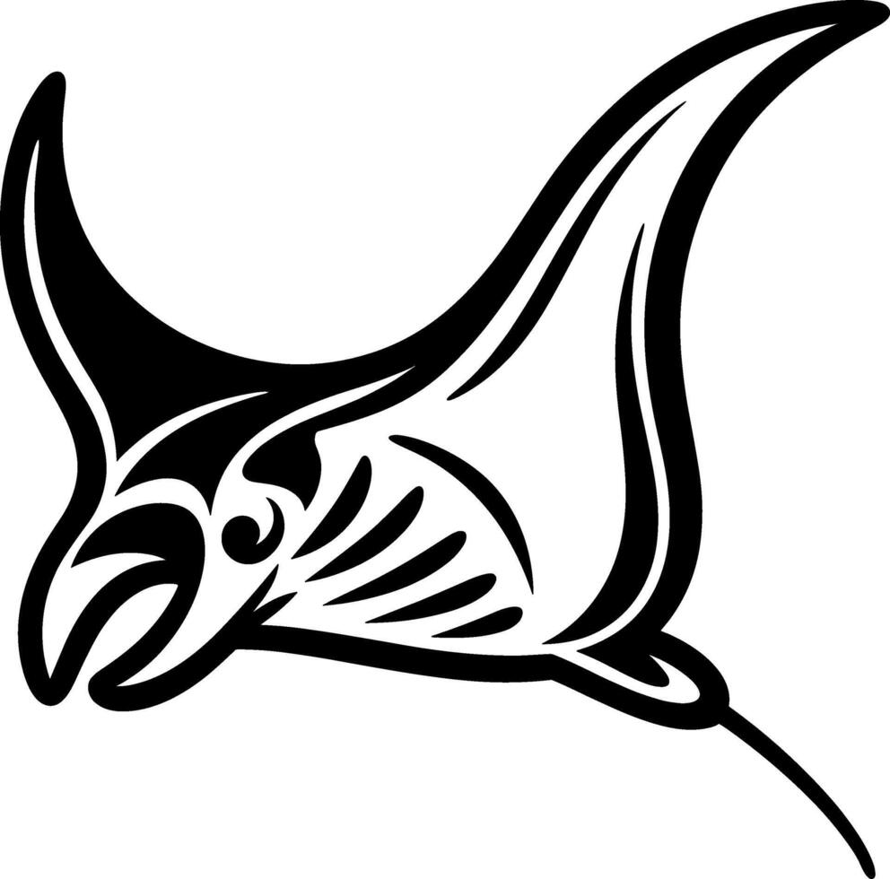 Manta Ray Swimming vector