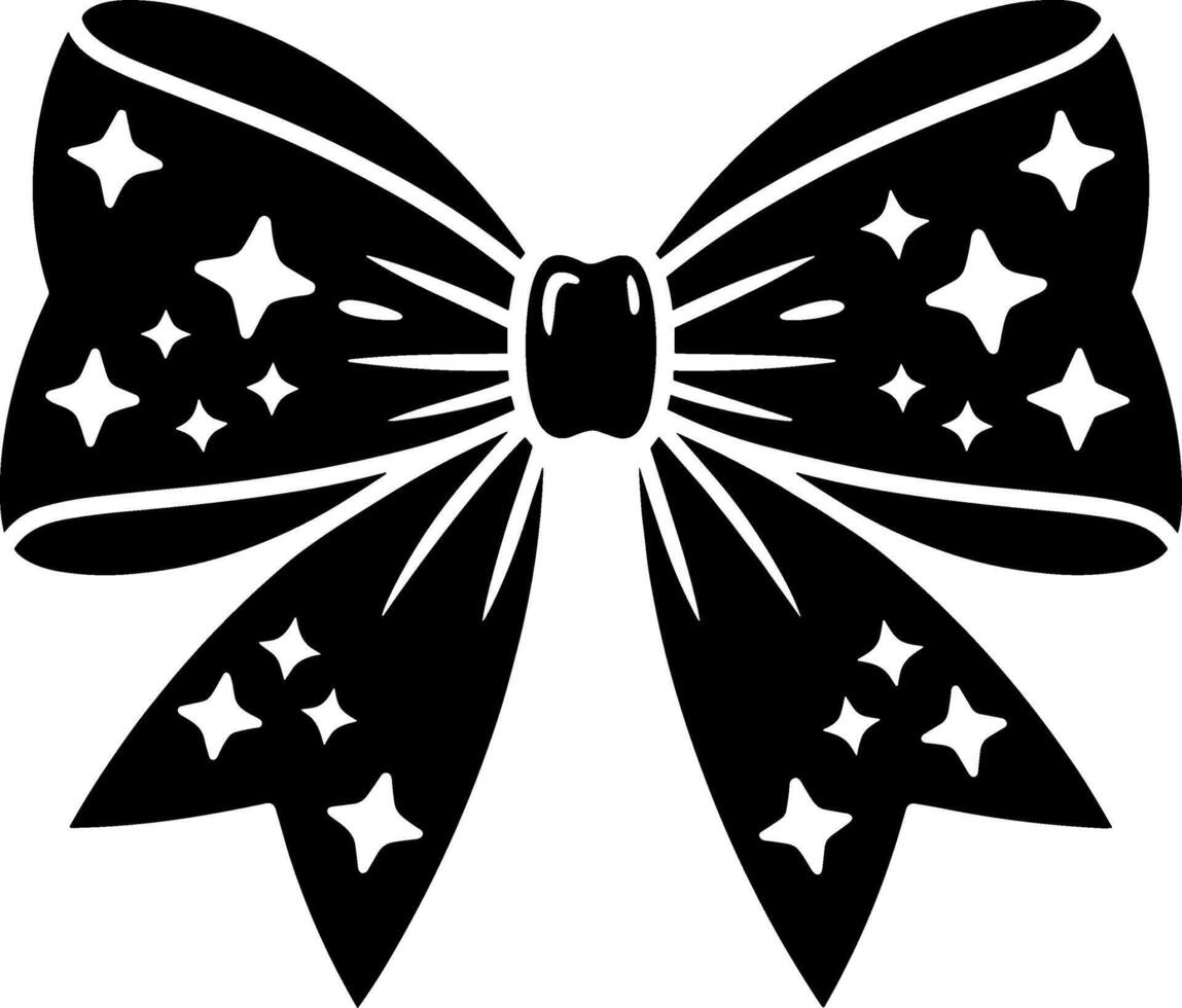 Cheer Bow with Stars vector
