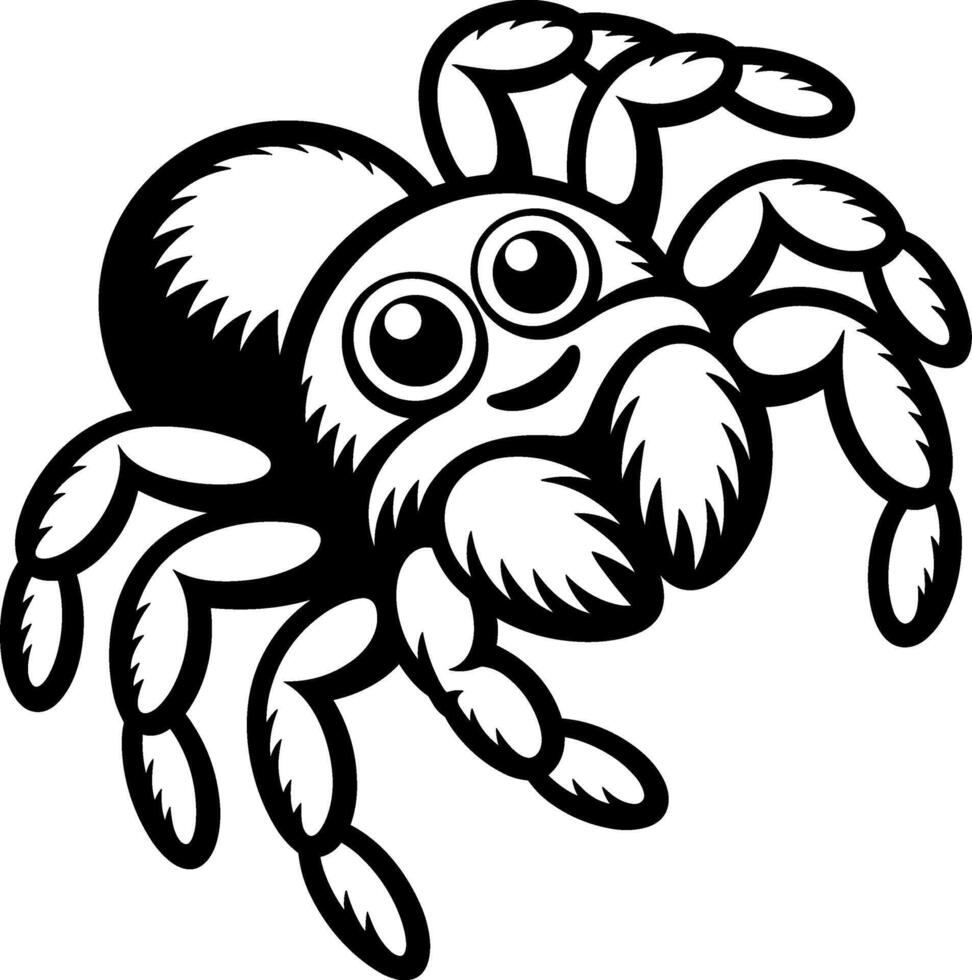 A cartoon spider with big eyes and a big mouth vector