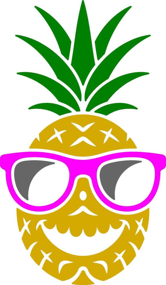 Pineapple with Sunglasses vector