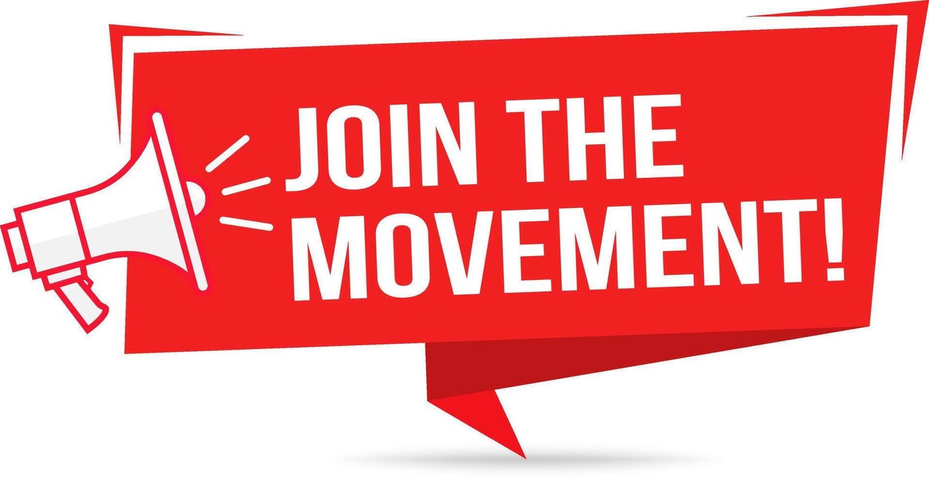 Join the Movement Megaphone Banner for Campaign Posters and Calls to Action vector