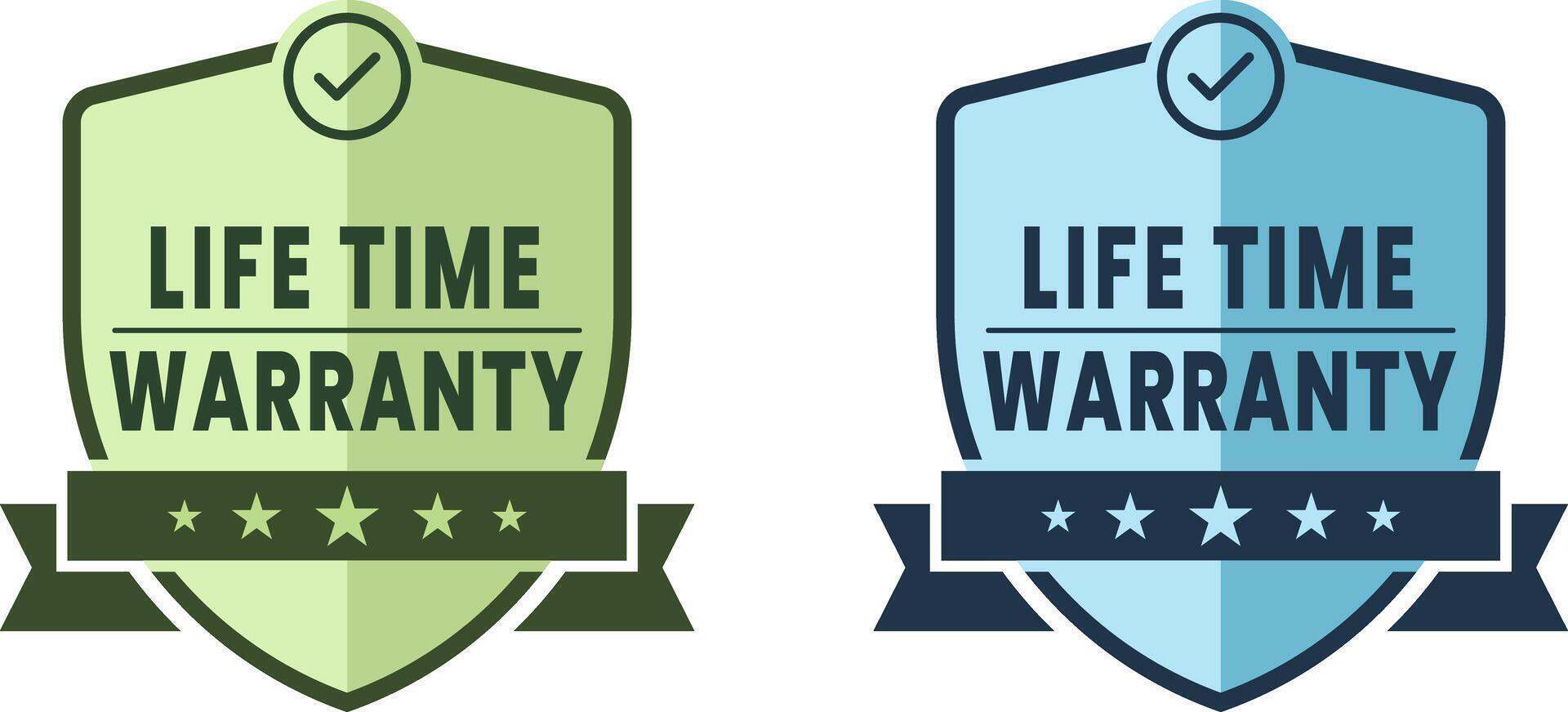 Lifetime Warranty Badge for Brochures, Posters, and Marketing Prints Guarantee Icon, vector