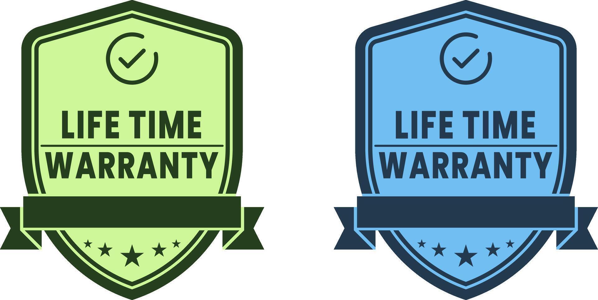 Lifetime Warranty Badge for Product Labels and E-commerce Listings vector