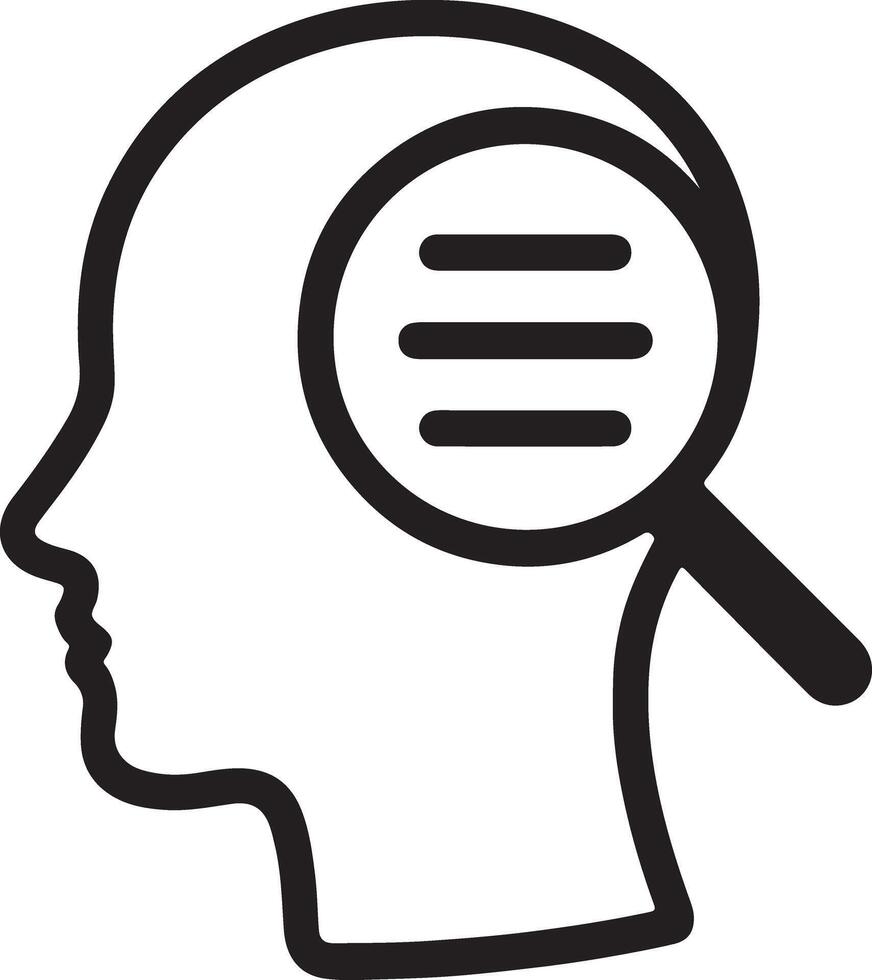 Focused Mind Person Deeply Concentrating on Important Information, Serious Thought Process, Mental Clarity, Intense Studying, Problem Solving, Conceptual Illustration vector