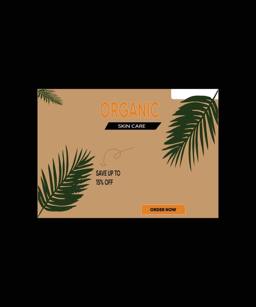 Organic product sale poster design layout vector