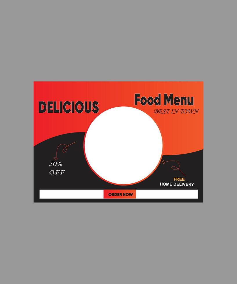 food menu poster layout vector