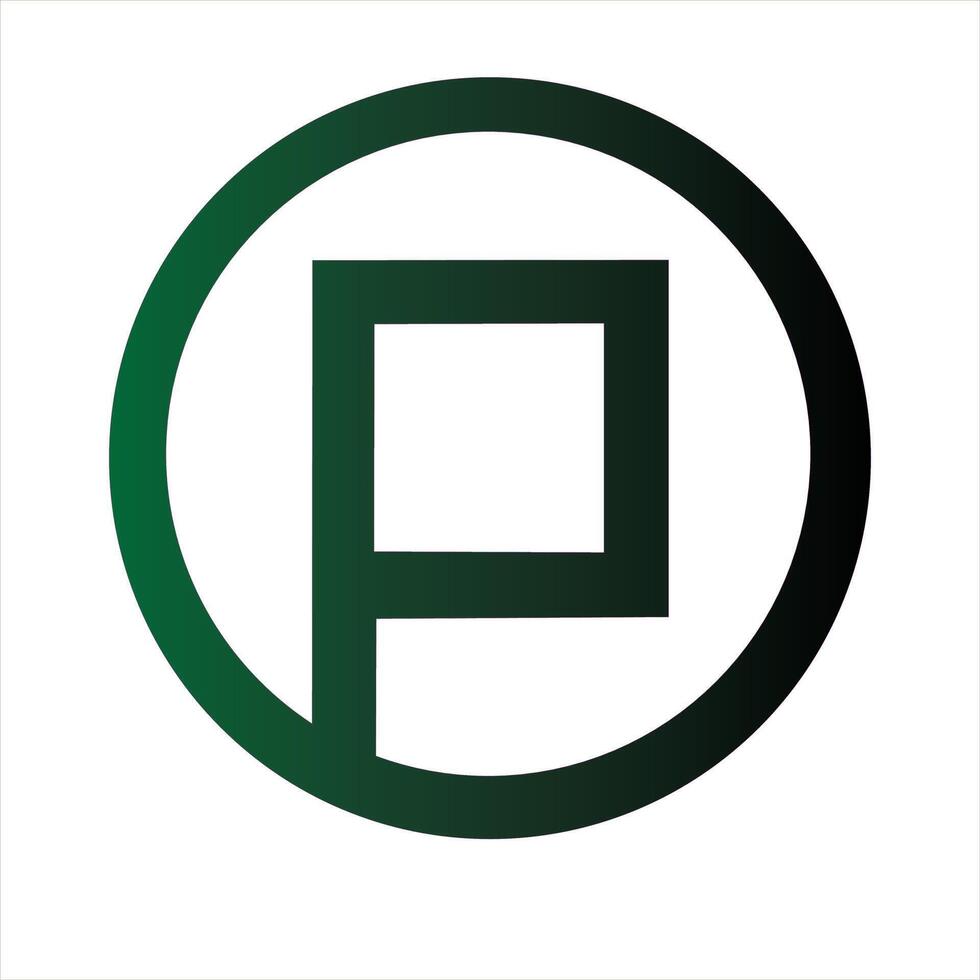 Modern Letter P Logo Design Circular Monogram Symbol with Gradient Style for Branding and Identity vector