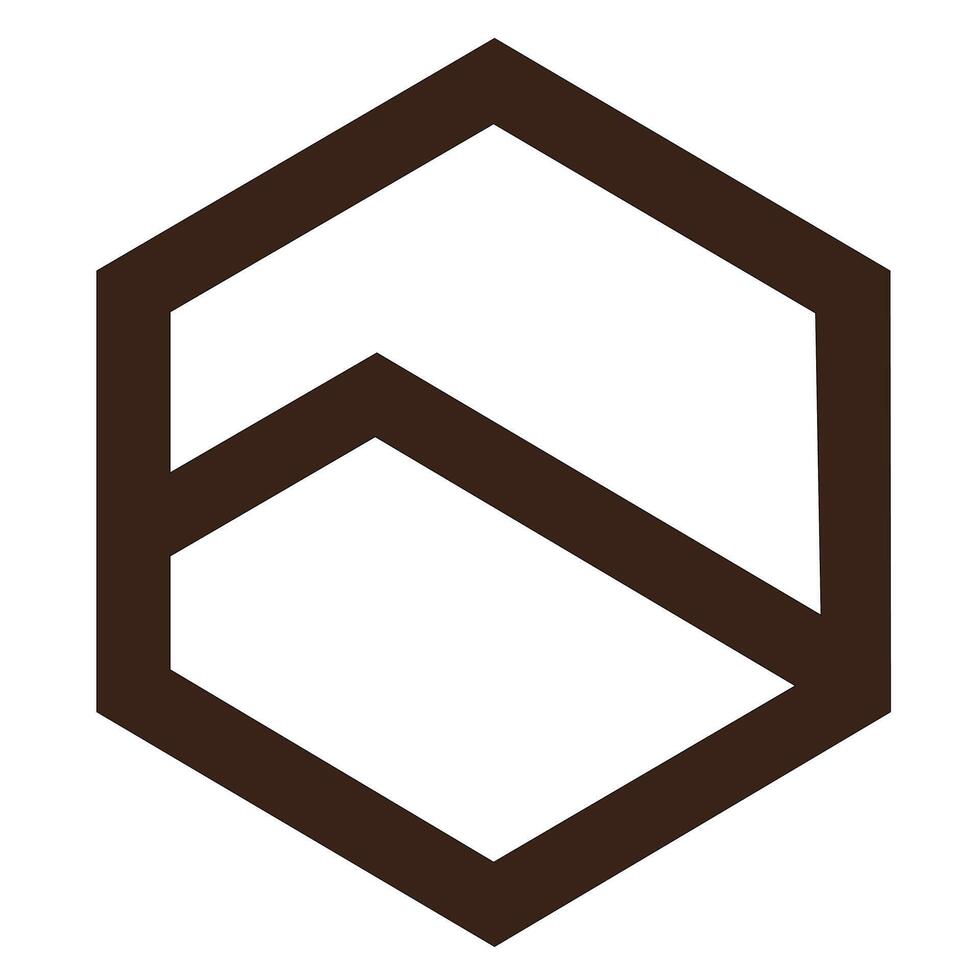 Modern Hexagon Abstract Logo Minimal Geometric Symbol for Branding Business and Architecture vector