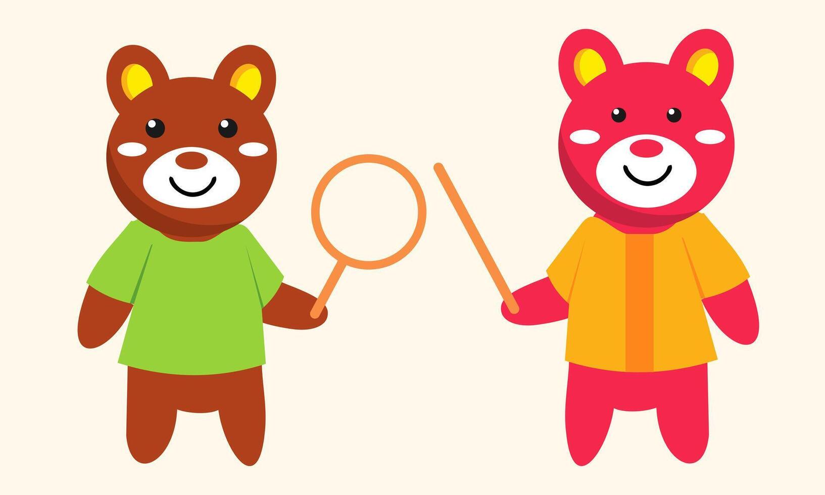 Playful Cartoon Bear Scene Ideal for Kids Story or Game Visual vector