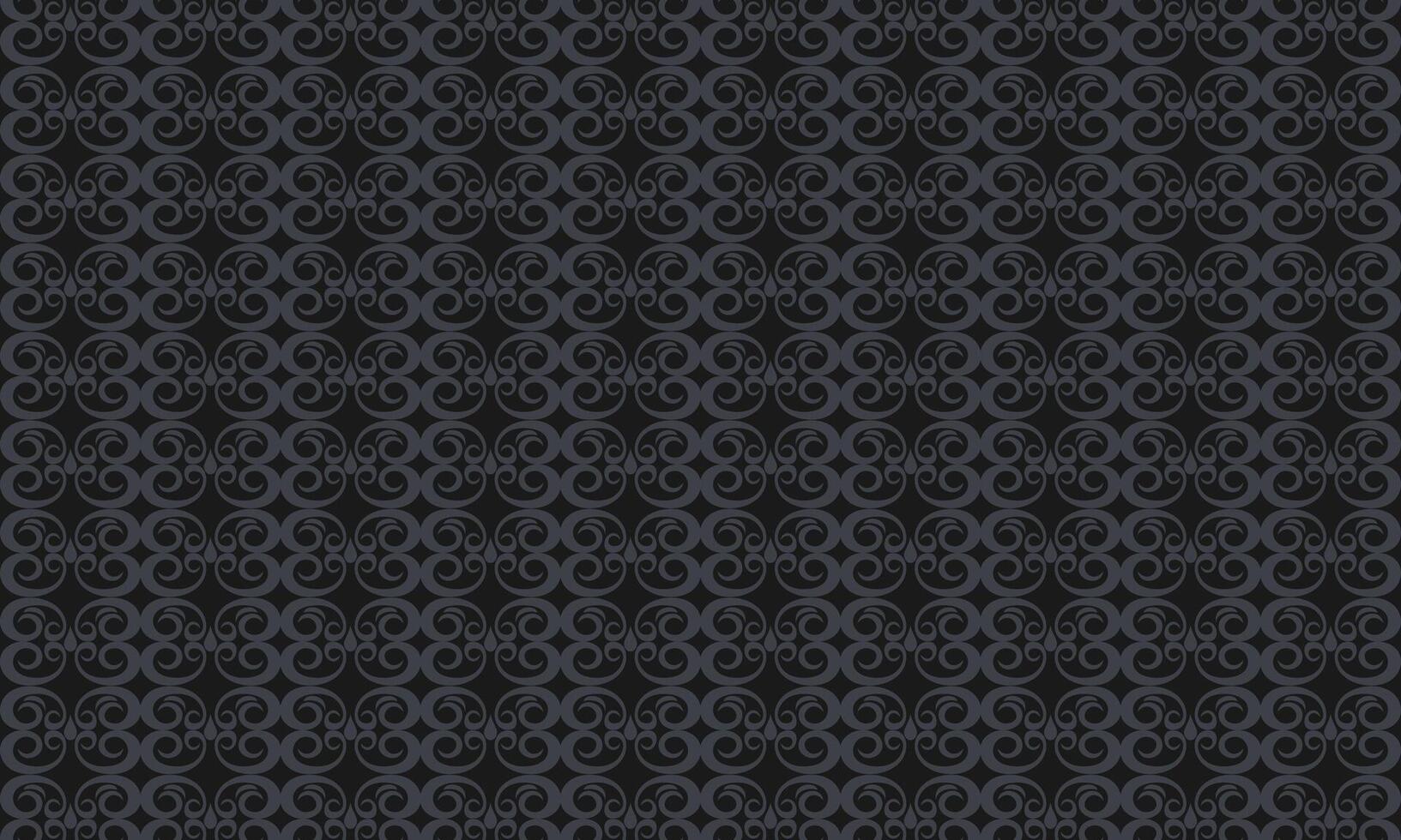 Elegant Dark Grey Seamless Pattern Featuring Stylized Abstract Swirls for Sophisticated Backgrounds vector