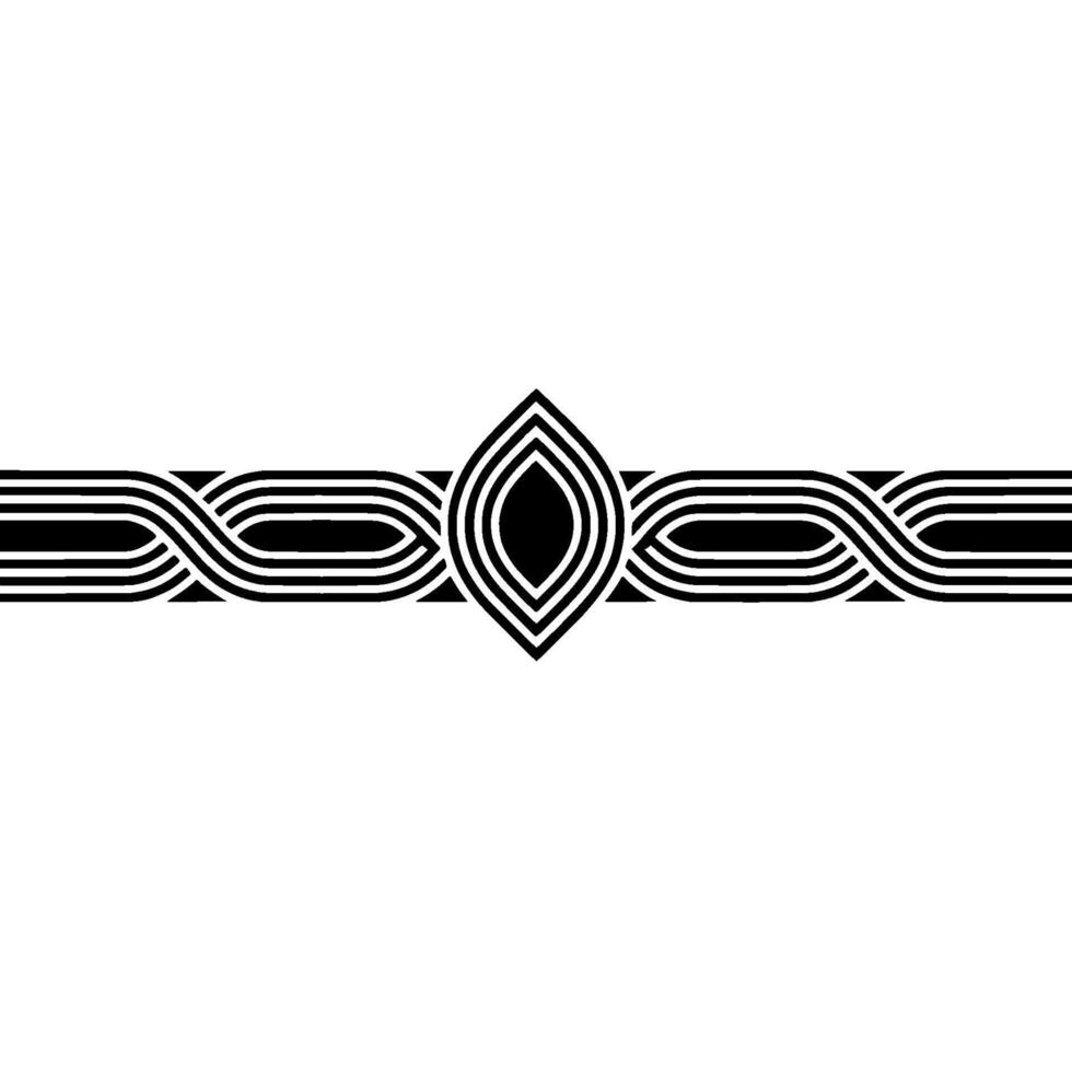 Geometric Patterned Divider, Elegant Minimalist Element vector
