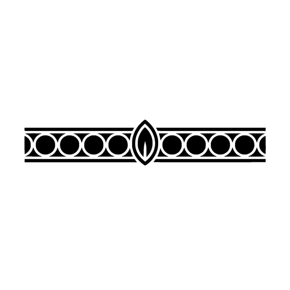 Simple Ornamental Border, Black And White, Geometric vector