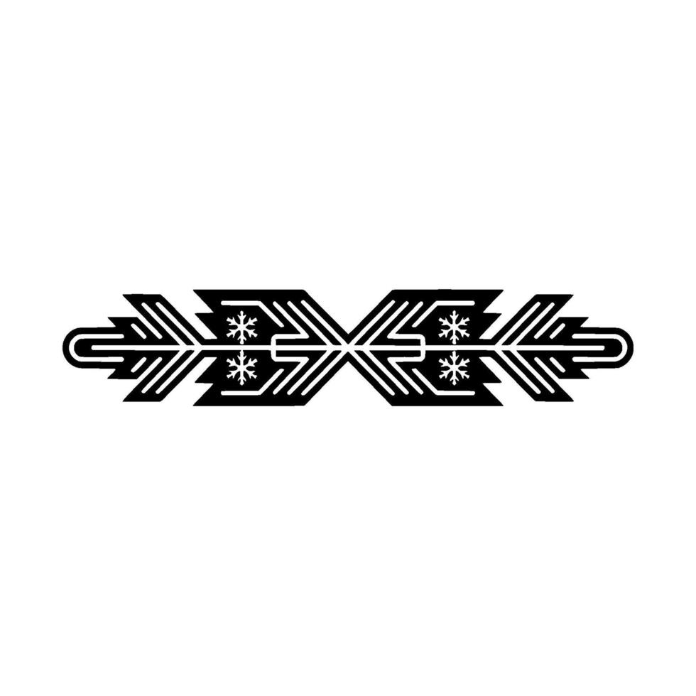 Geometric Winter Decoration Minimalist Black And White Element vector