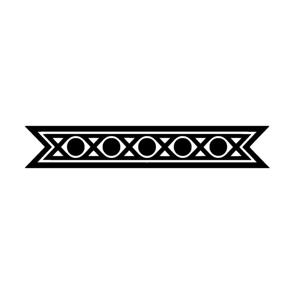 Decorative Black Ribbon, Geometric Border vector