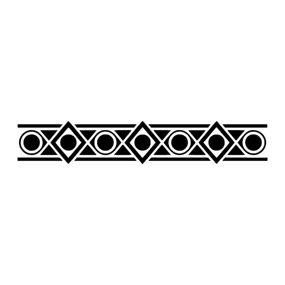 Minimalist Geometric Border Black And White Decorative Element vector