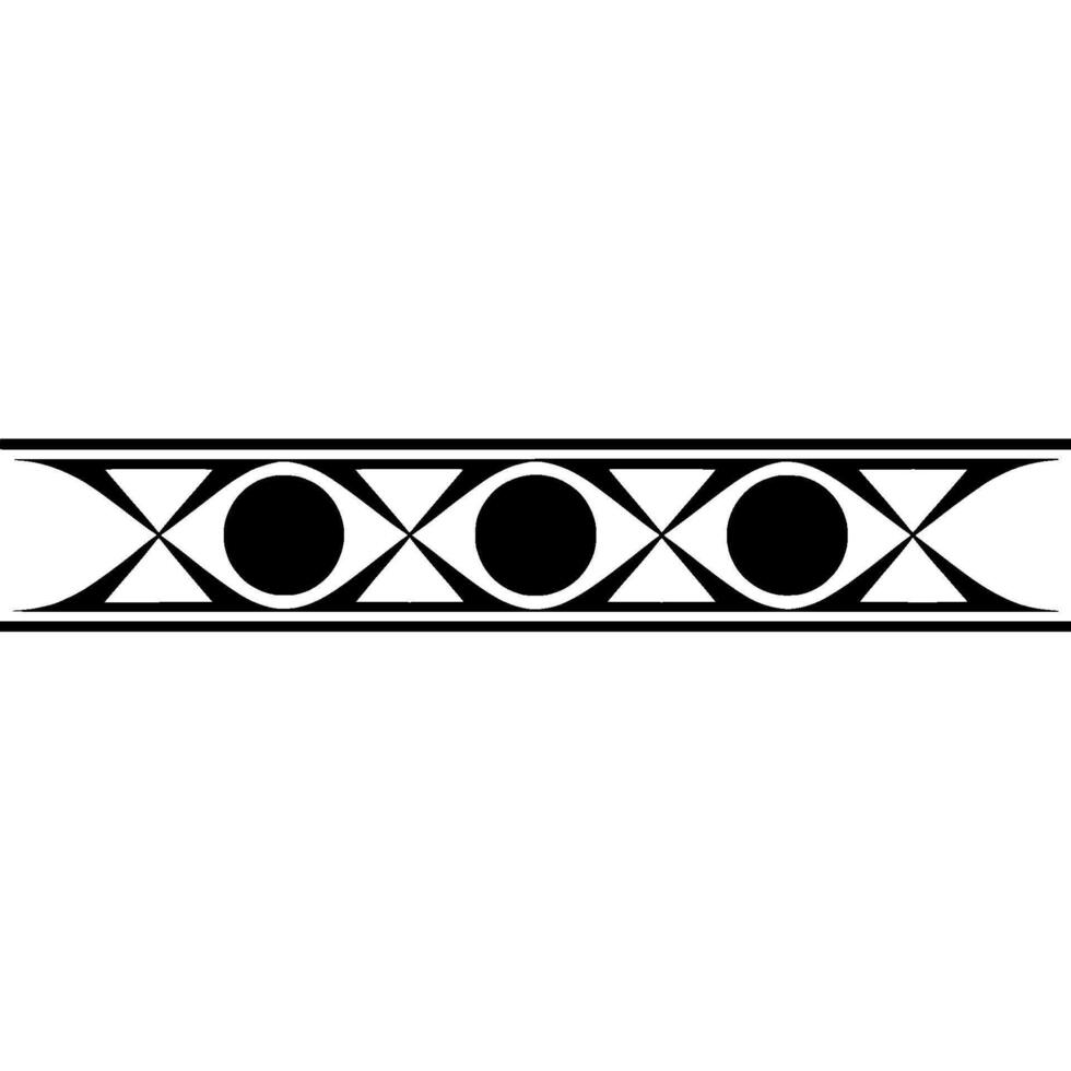Geometric Black White Border, Illustration, Minimalist Style vector