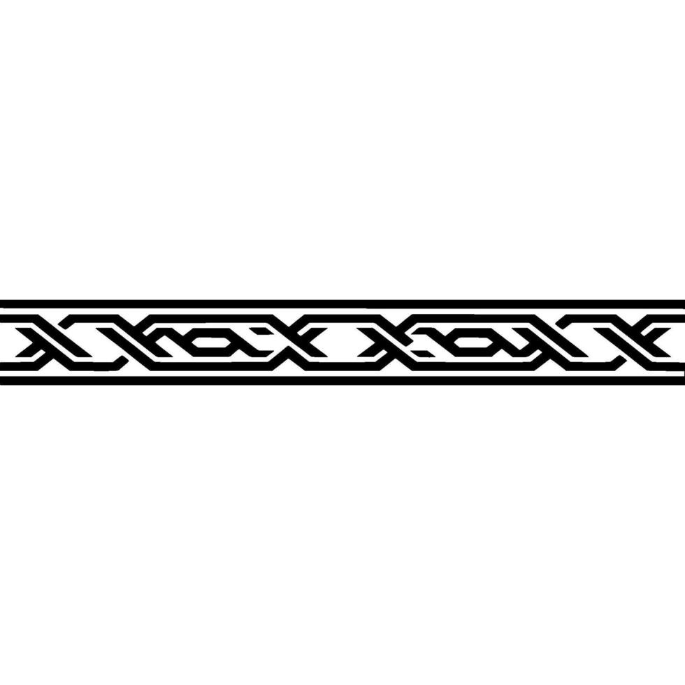 Geometric Interlaced Black Border On White Background vector