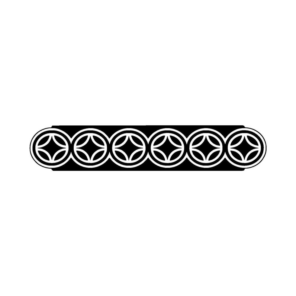 Minimalist Geometric Ornament, Black And White, Elegant vector