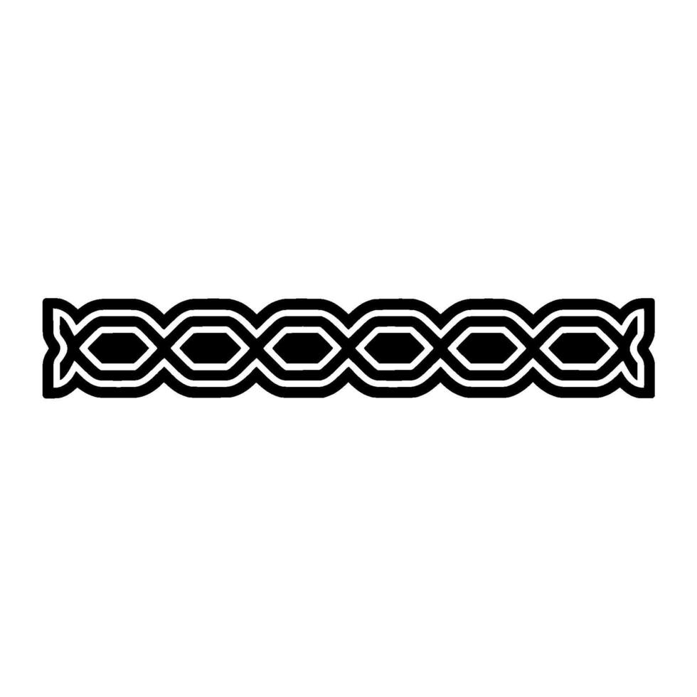 Geometric Black White Border Ornament Minimalist vector