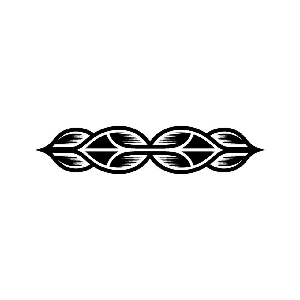 Minimalist Ornamental In Black Symmetrical Decorative Border vector