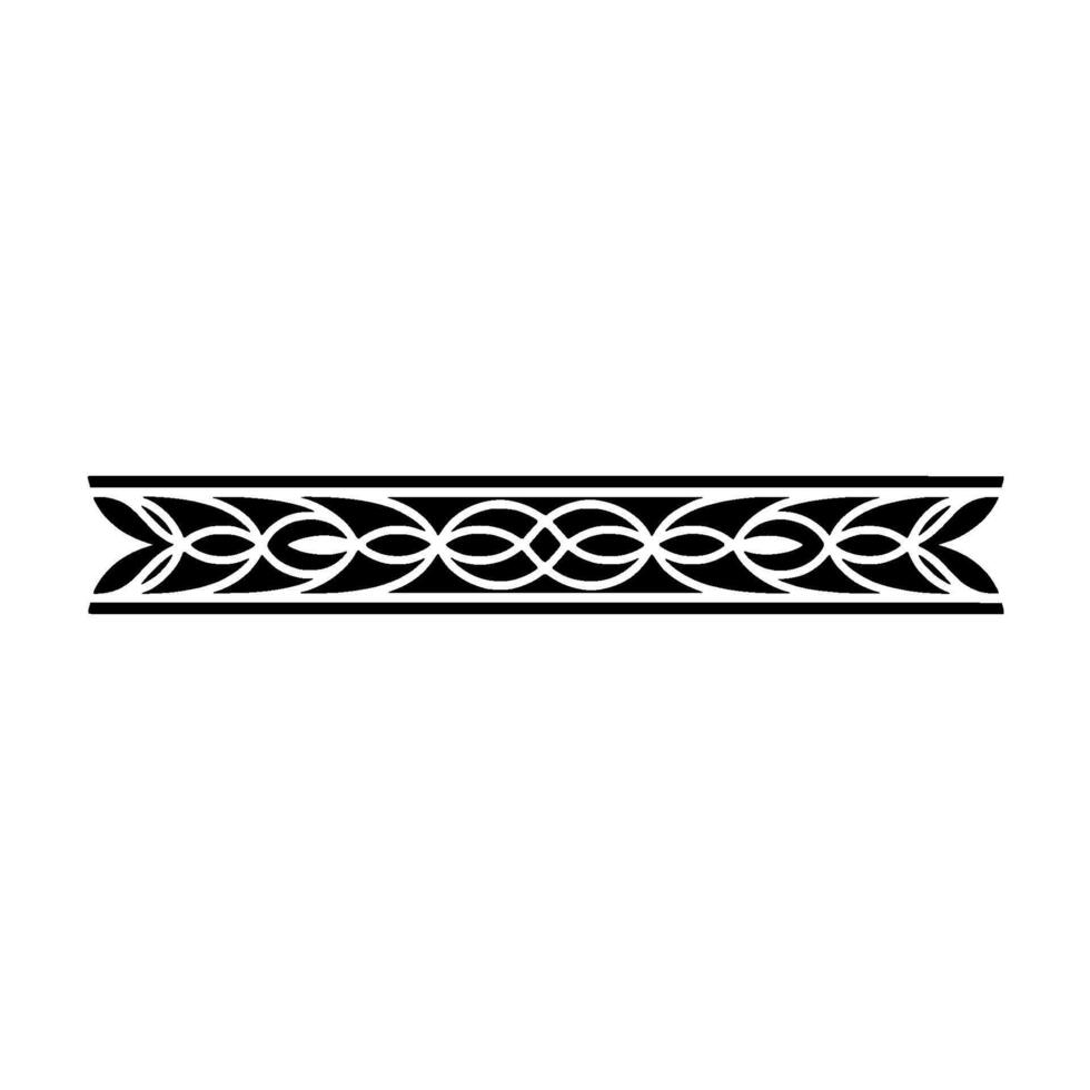 Geometric Ornamental Black Border On White, Decorative Element vector