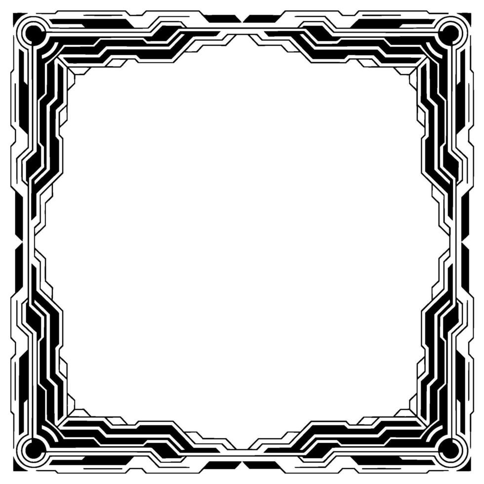 Futuristic Cybernetic Frame On White Background vector