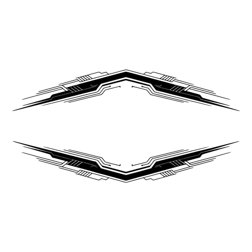 Futuristic Geometric Black And White Abstract With Empty Space vector