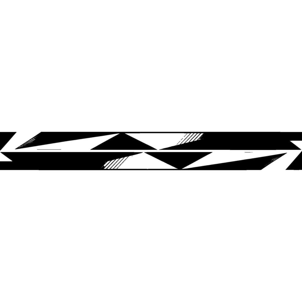 Abstract Geometric Stripe With Black Triangles On White vector