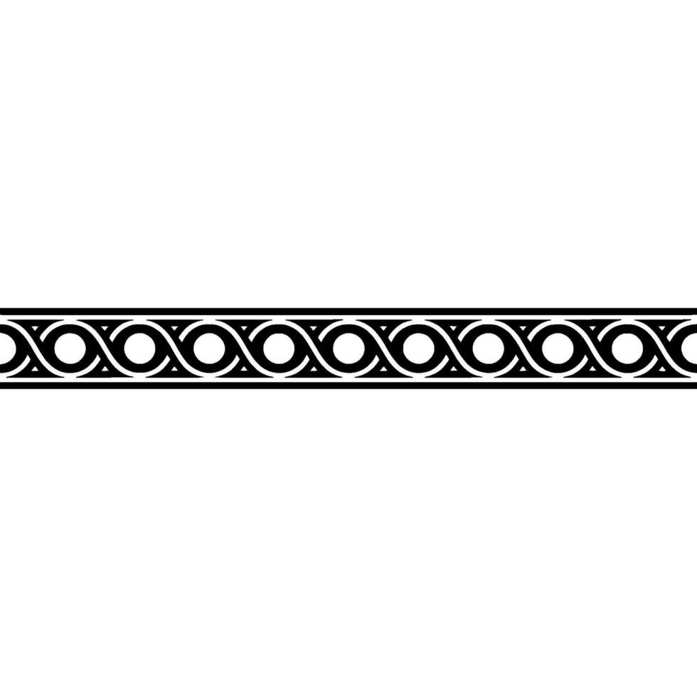 Geometric Border, Greek Key Pattern, Minimalist vector