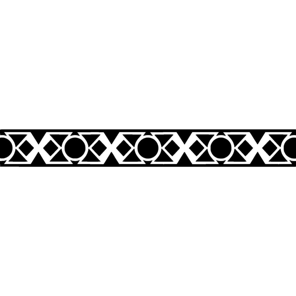 Geometric Black Silver Border On White Background vector