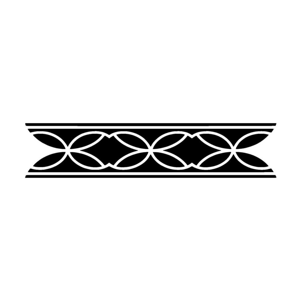 Geometric Black White Border, Decorative Ornament, Clean Lines vector