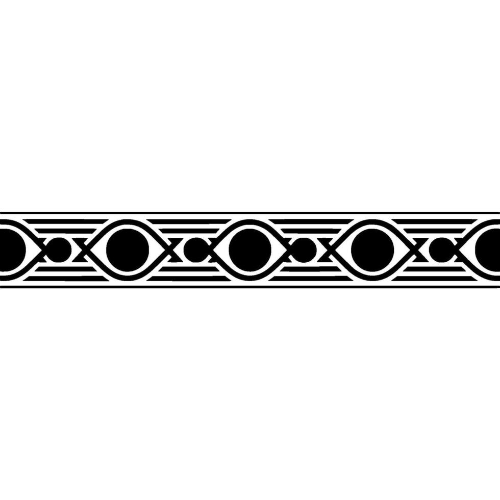 Geometric Border With Eye Motifs On White Background vector