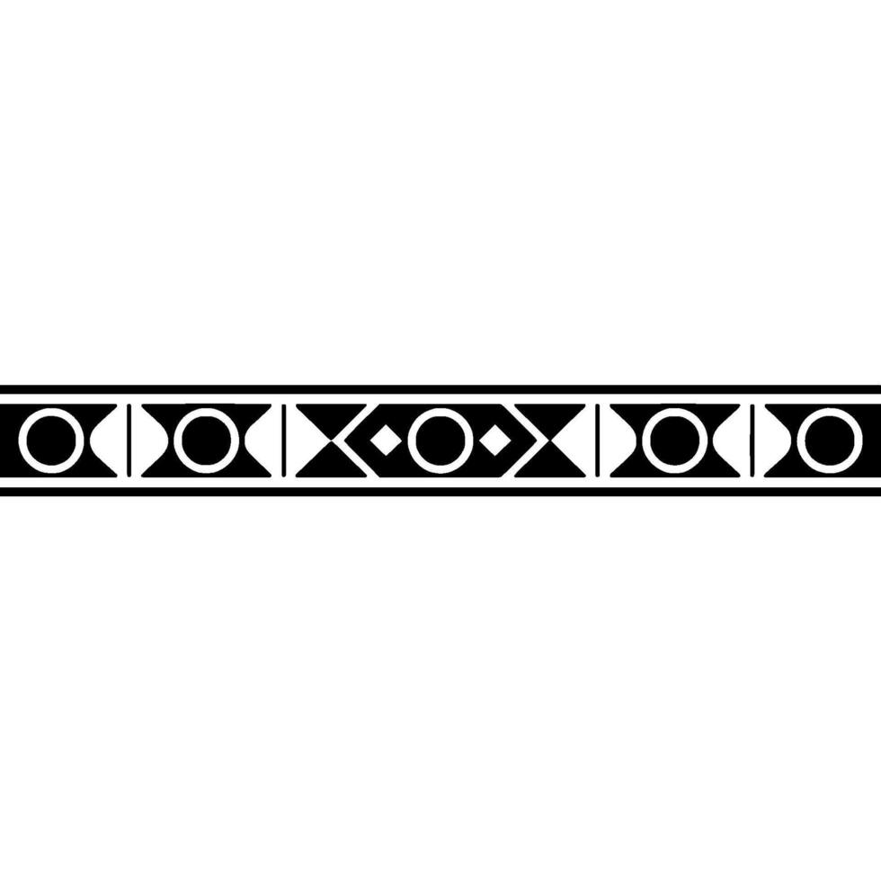 Minimalist Geometric Border, Tribal Pattern, Illustration vector