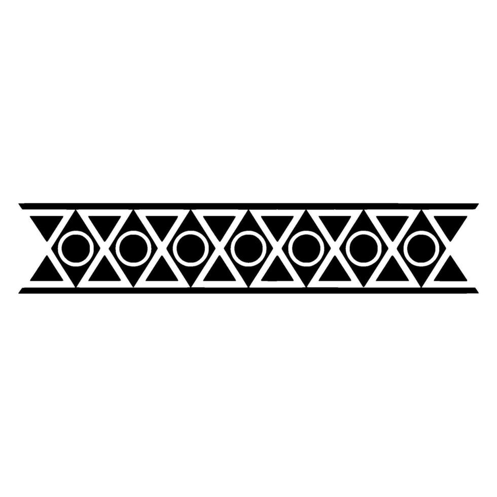 Geometric Black And White Decorative Border Ornament vector