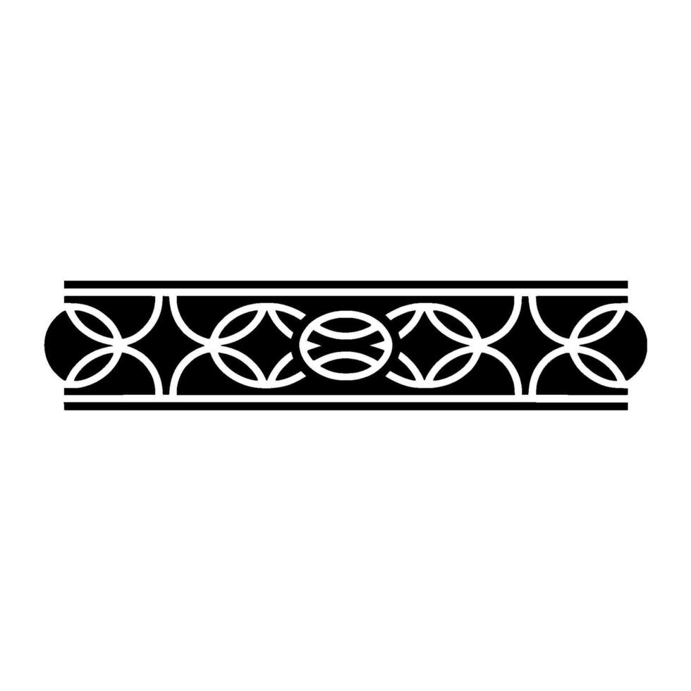 Geometric Border, Black And White Pattern For Decoration vector