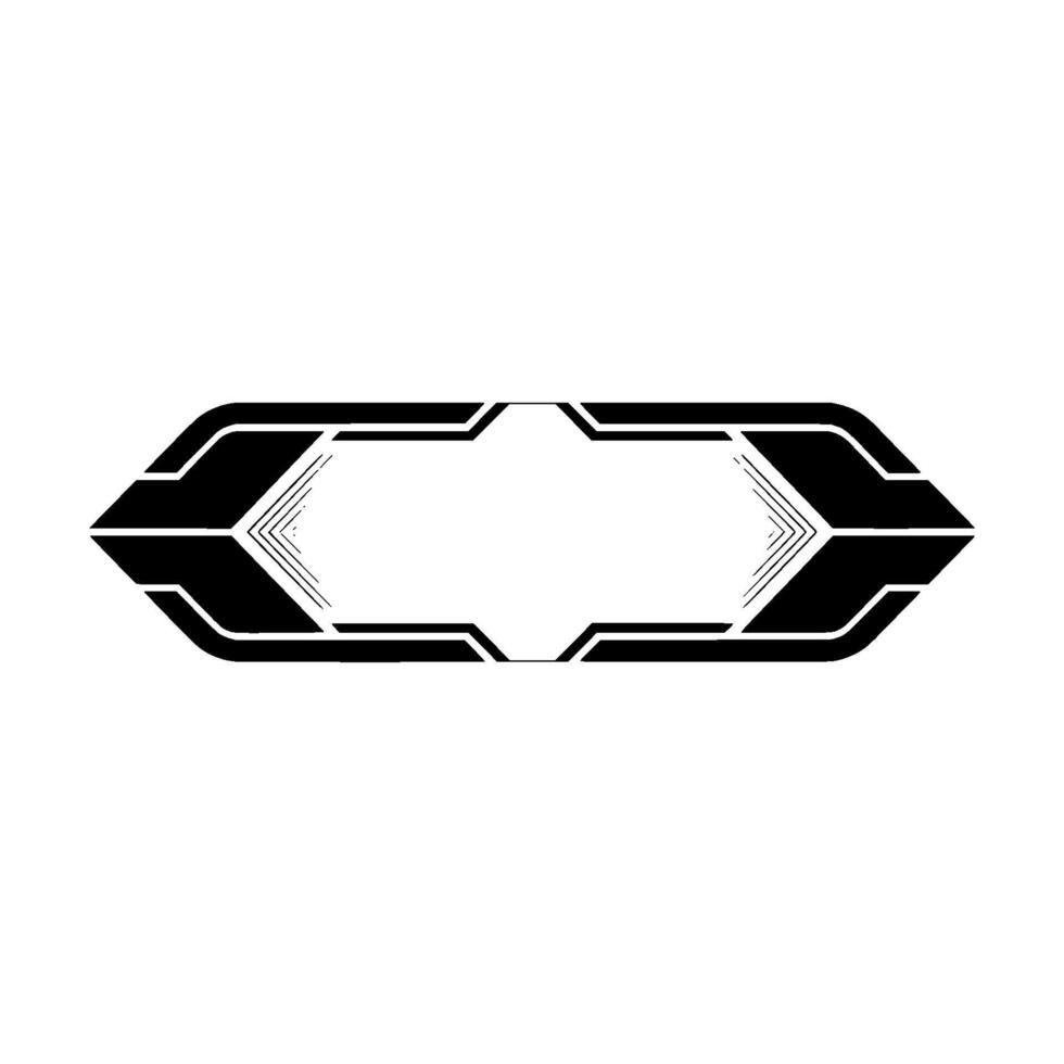Geometric Black And White Element On White, Abstract vector