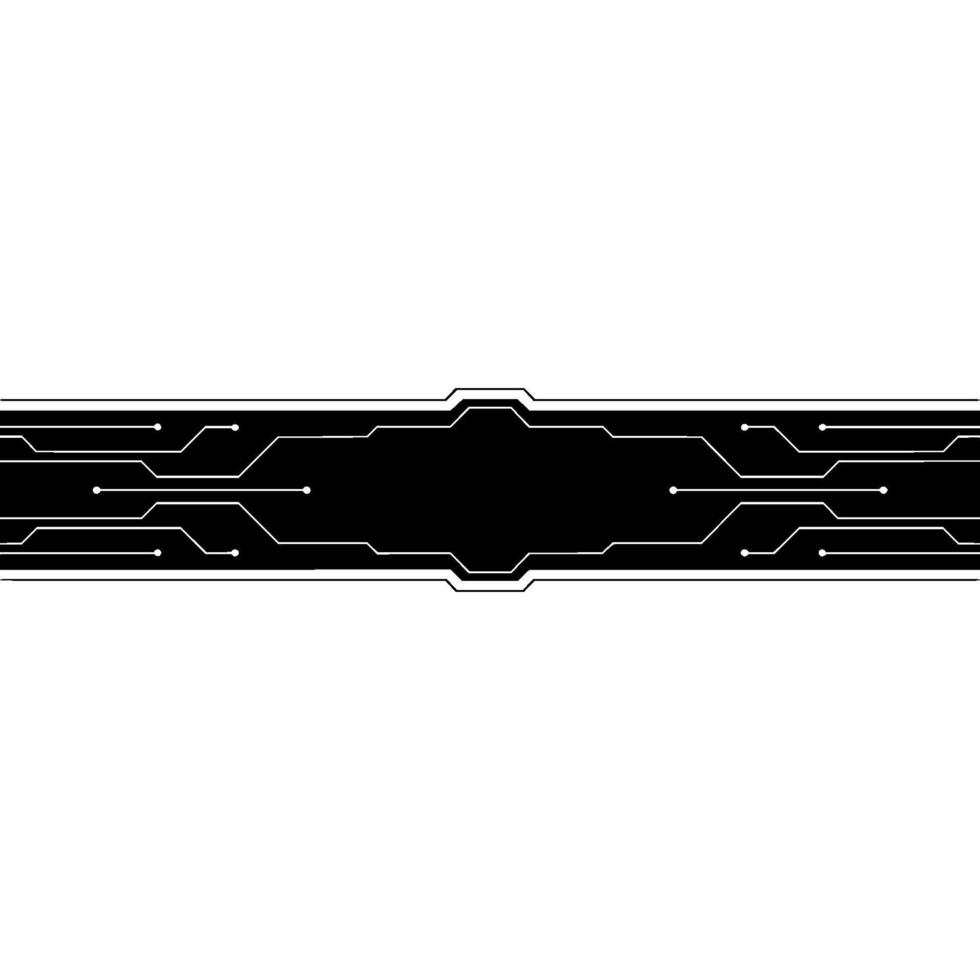 Minimalist Tech Banner Circuit Board Abstract On White vector