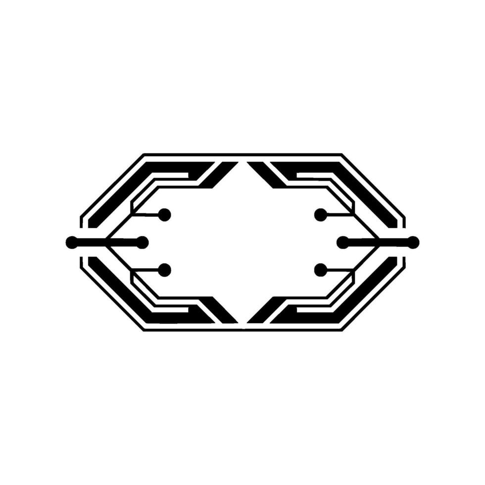 Minimalist Circuit Board Element vector