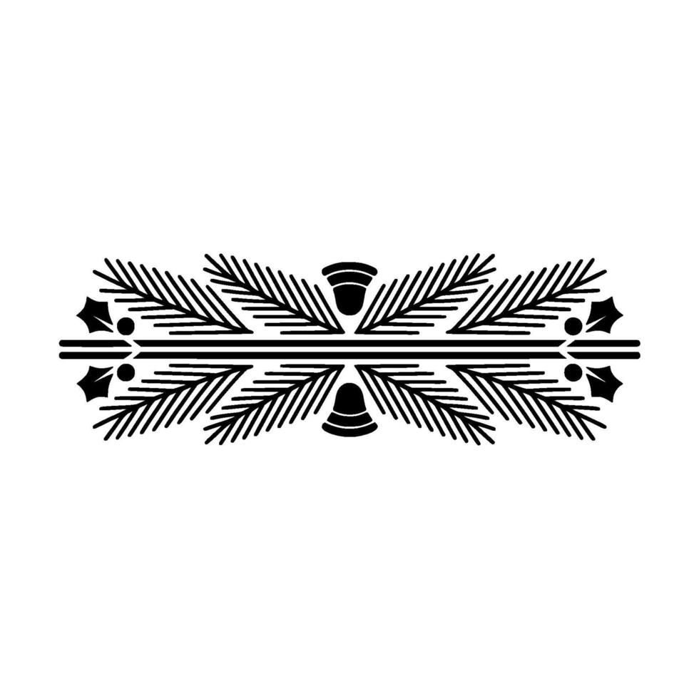 Christmas Ornament, Black and White vector