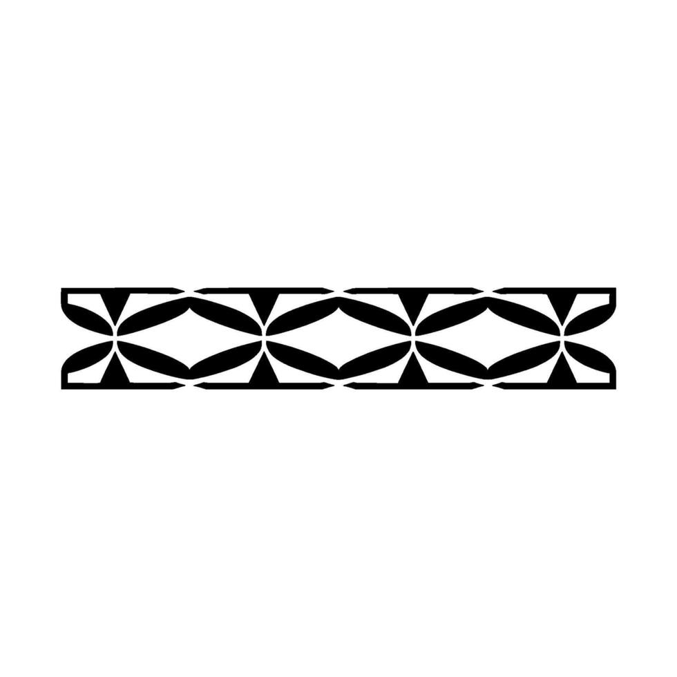 Minimalist Black Pattern Border on White Background vector