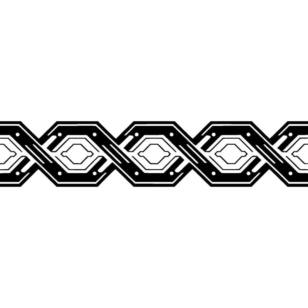 Geometric Black White Pattern, Abstract Border, Minimalist Aesthetic vector